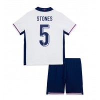 Fotbalové Dres Anglie John Stones #5 Dětské Domácí ME 2024 Krátký Rukáv (+ trenýrky)